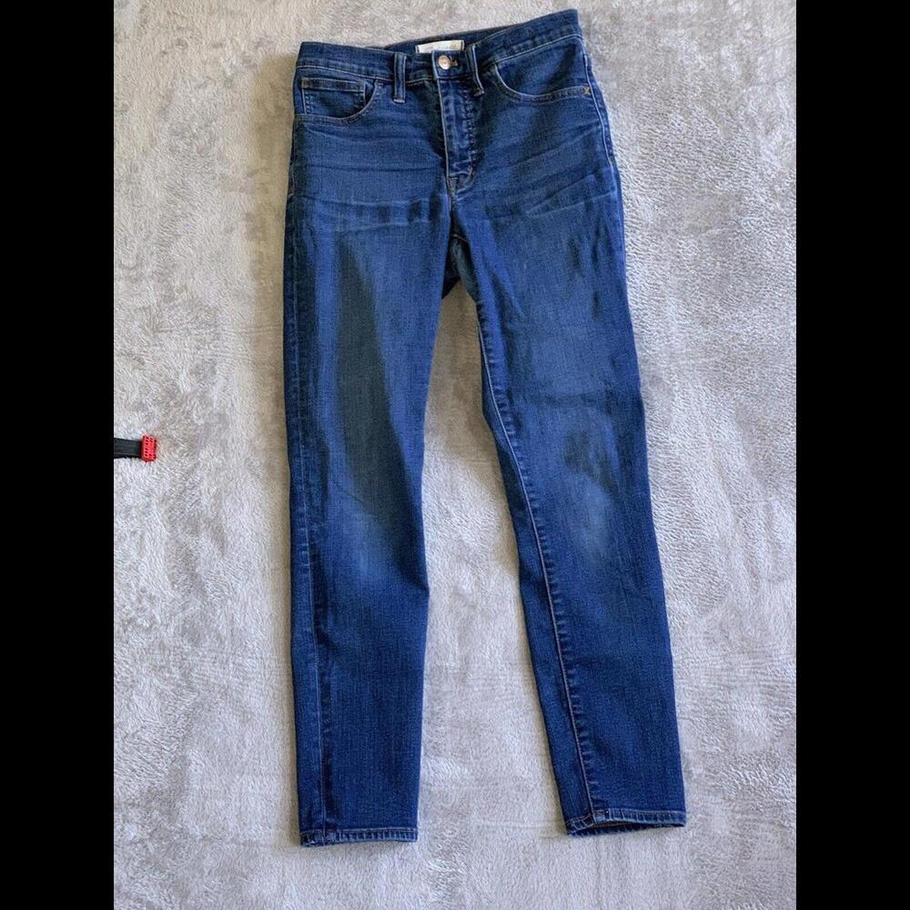 Madewell Women Size 27 Roadtripper Jeggings  Blue Denim Stretch
